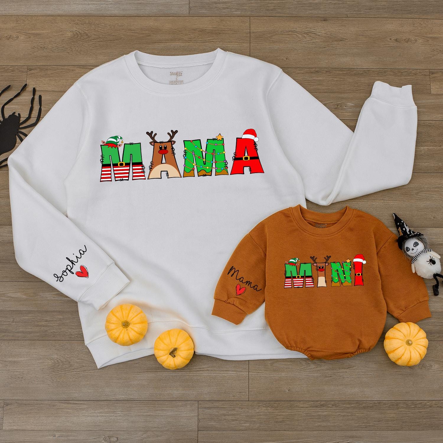 Matching Family Christmas Rompers, Personalized 1st Xmas Bodysuit