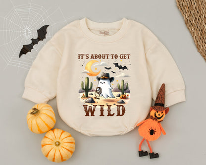 Wild West Baby Romper: Retro Halloween Ghost Costume for Toddlers