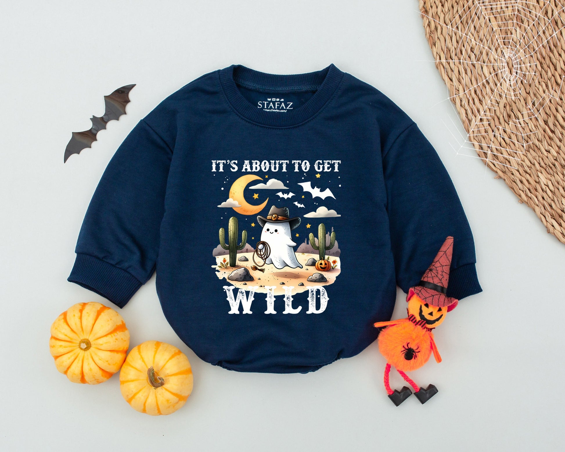 Wild West Baby Romper: Retro Halloween Ghost Costume for Toddlers