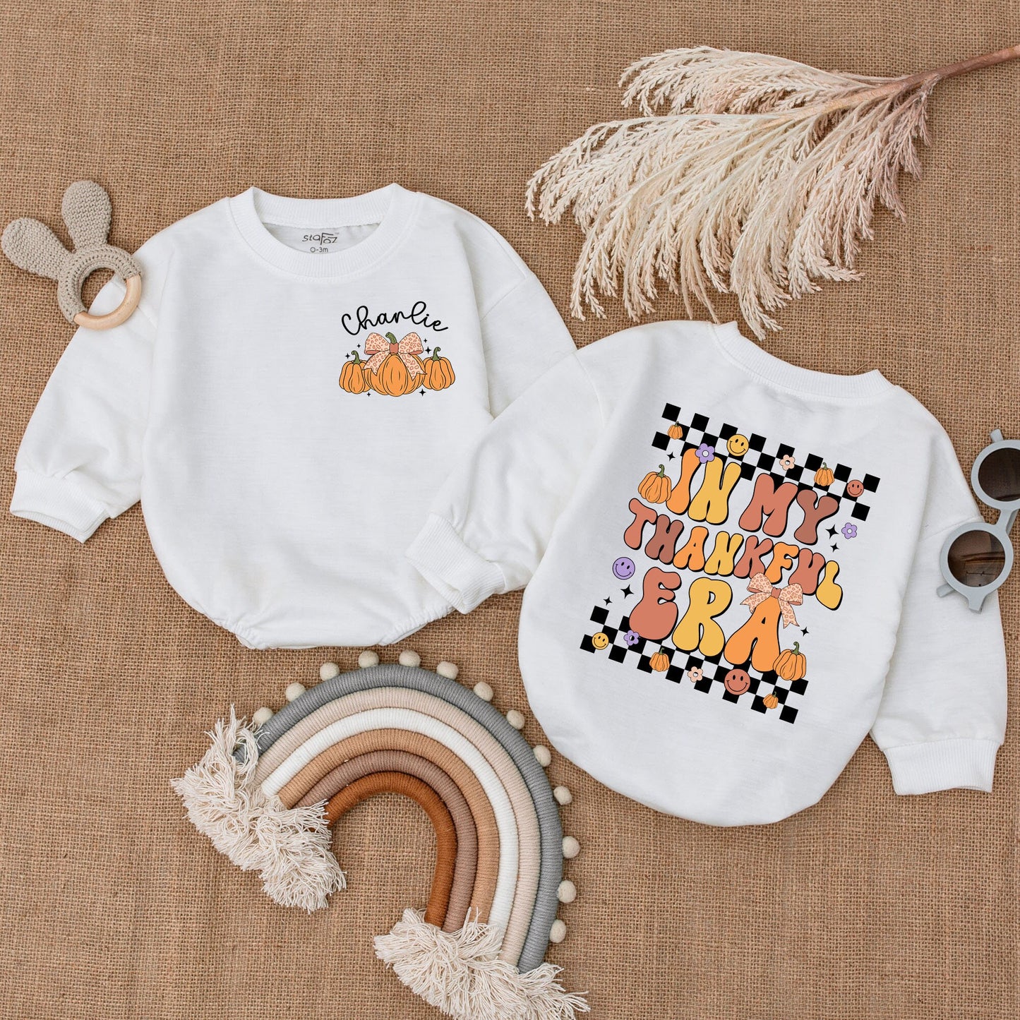 Thankful Era Baby's First Turkey Romper - Perfect Fall Outfit