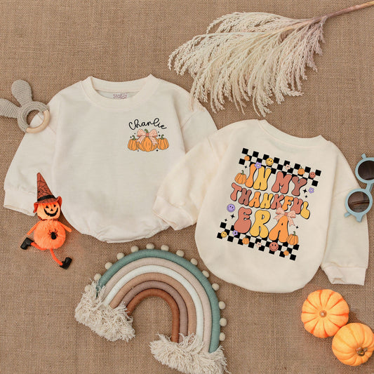 Thankful Era Baby's First Turkey Romper - Perfect Fall Outfit