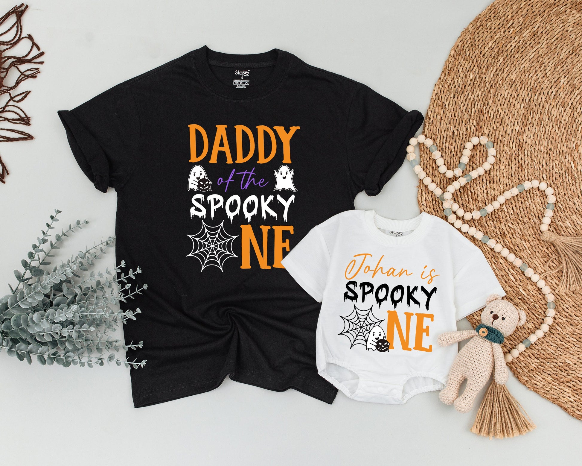 Matching Halloween Birthday Shirts: Spooky 1st Birthday Outfit Set