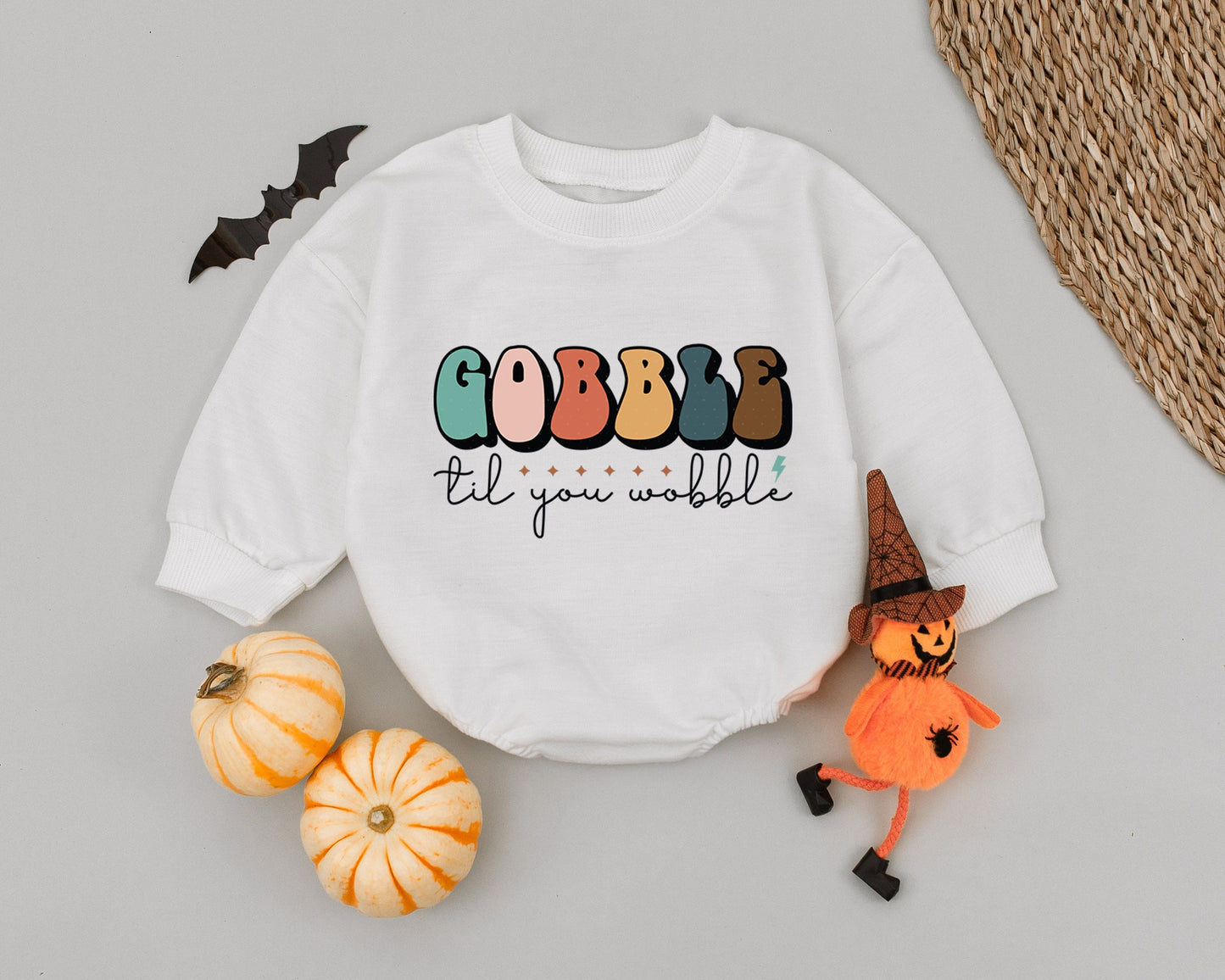 Gobble til You Wobble Baby Romper Vintage Thanksgiving Outfit First Thanksgiving Toddler Clothes Newborn Fall Baby Clothes Unique