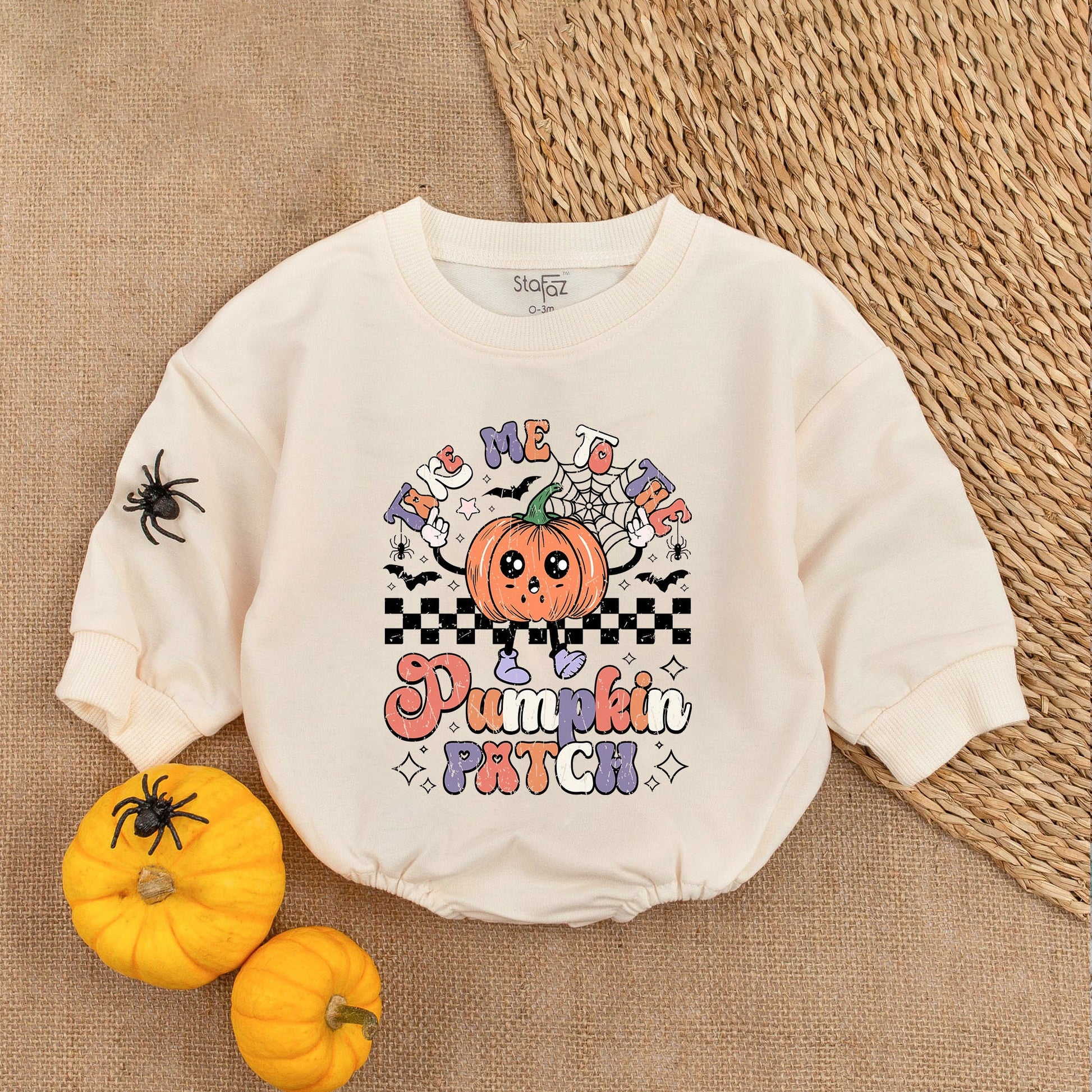 Take Me to the Pumpkin Patch Romper Cute Orange Purple Pink Halloween Baby Girl Outfit First Thanksgiving Newborn Clothes Fall Shower