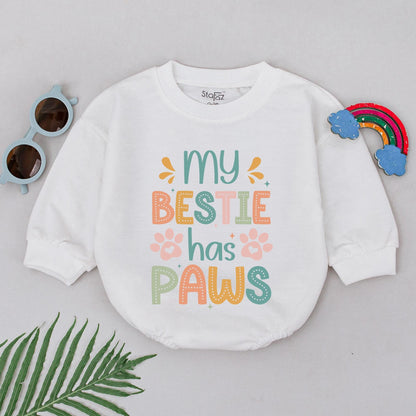 Retro Pet Bestie Baby Romper: Perfect Gift for Pet-Loving Babies