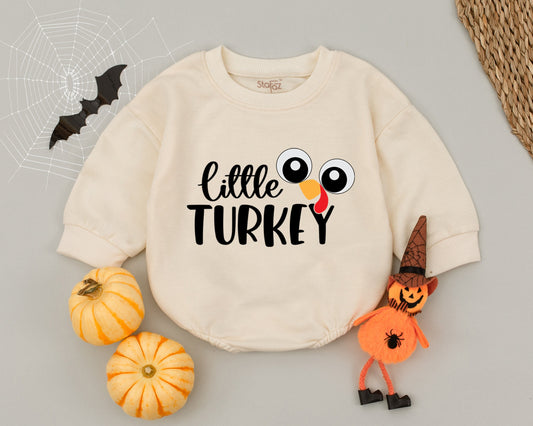 Turkey Baby Romper - First Thanksgiving Outfit - Fall Toddler Bodysuit