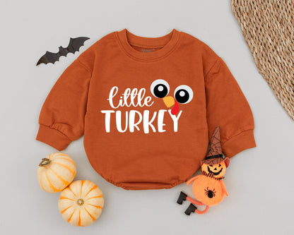 Turkey Baby Romper - First Thanksgiving Outfit - Fall Toddler Bodysuit