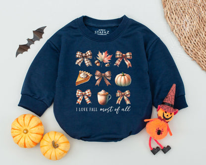 Pumpkin Spice Toddler Romper: Halloween & Thanksgiving Outfit
