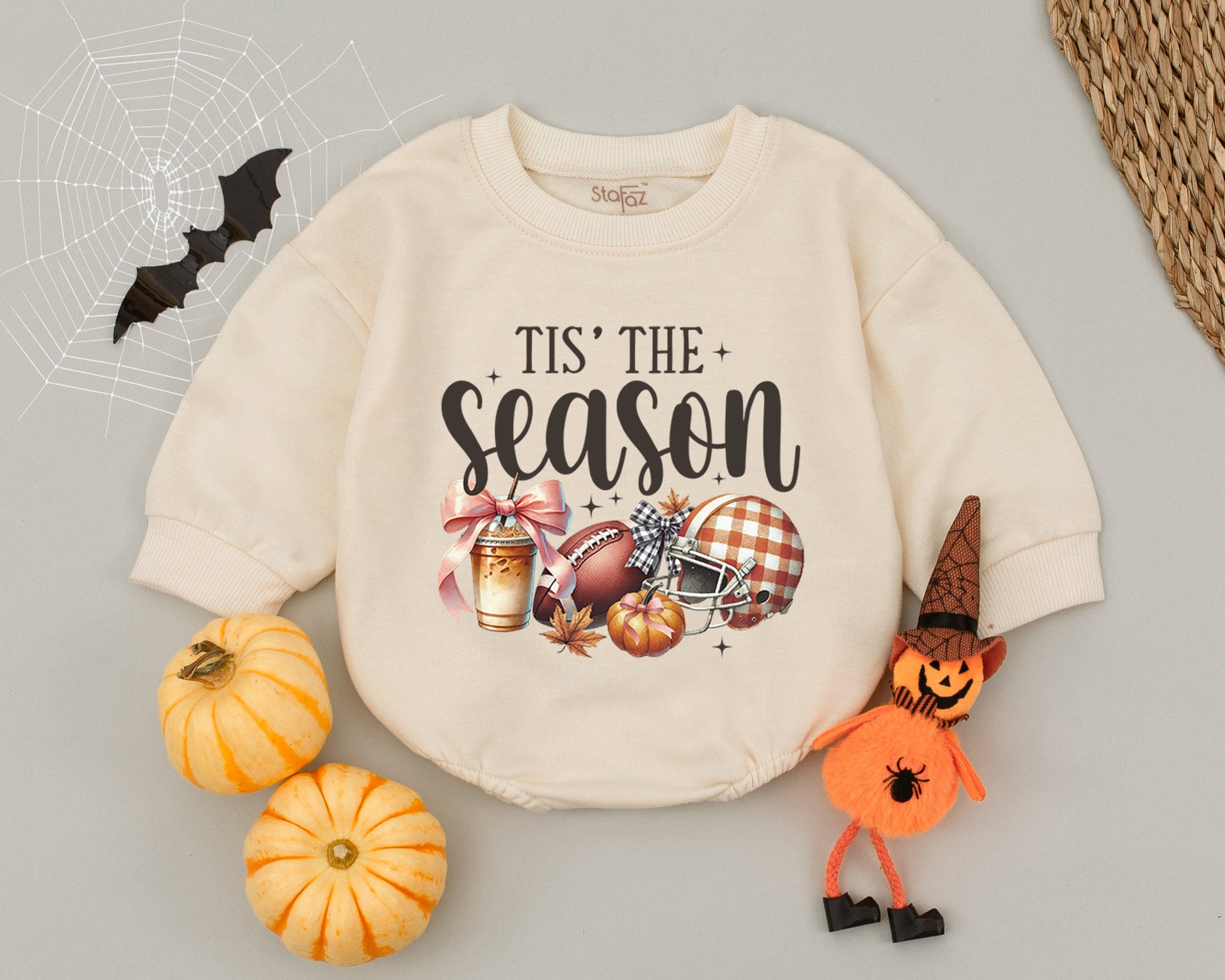 Pumpkin Spice Baby Romper: Cozy Autumn Clothes with Cute Bow