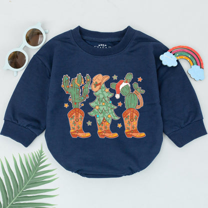 Cowgirl Christmas Boots Romper, Baby's First Xmas Outfit, Newborn Gift