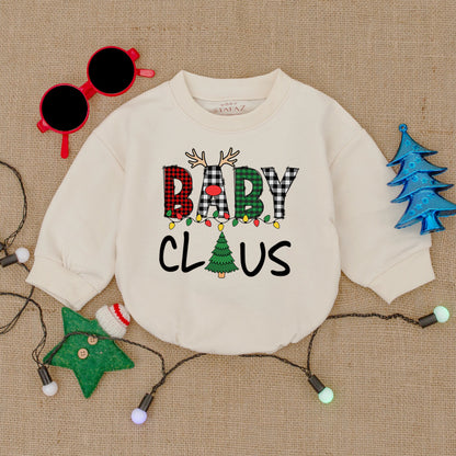 Santa Baby Christmas Romper, Cozy Infant Bodysuit, Holiday Outfit