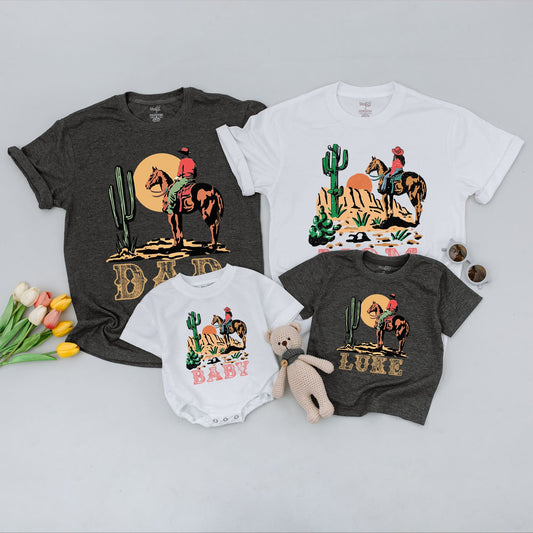 Western Birthday Family Shirts for Siblings – Cowboy & Cowgirl Theme