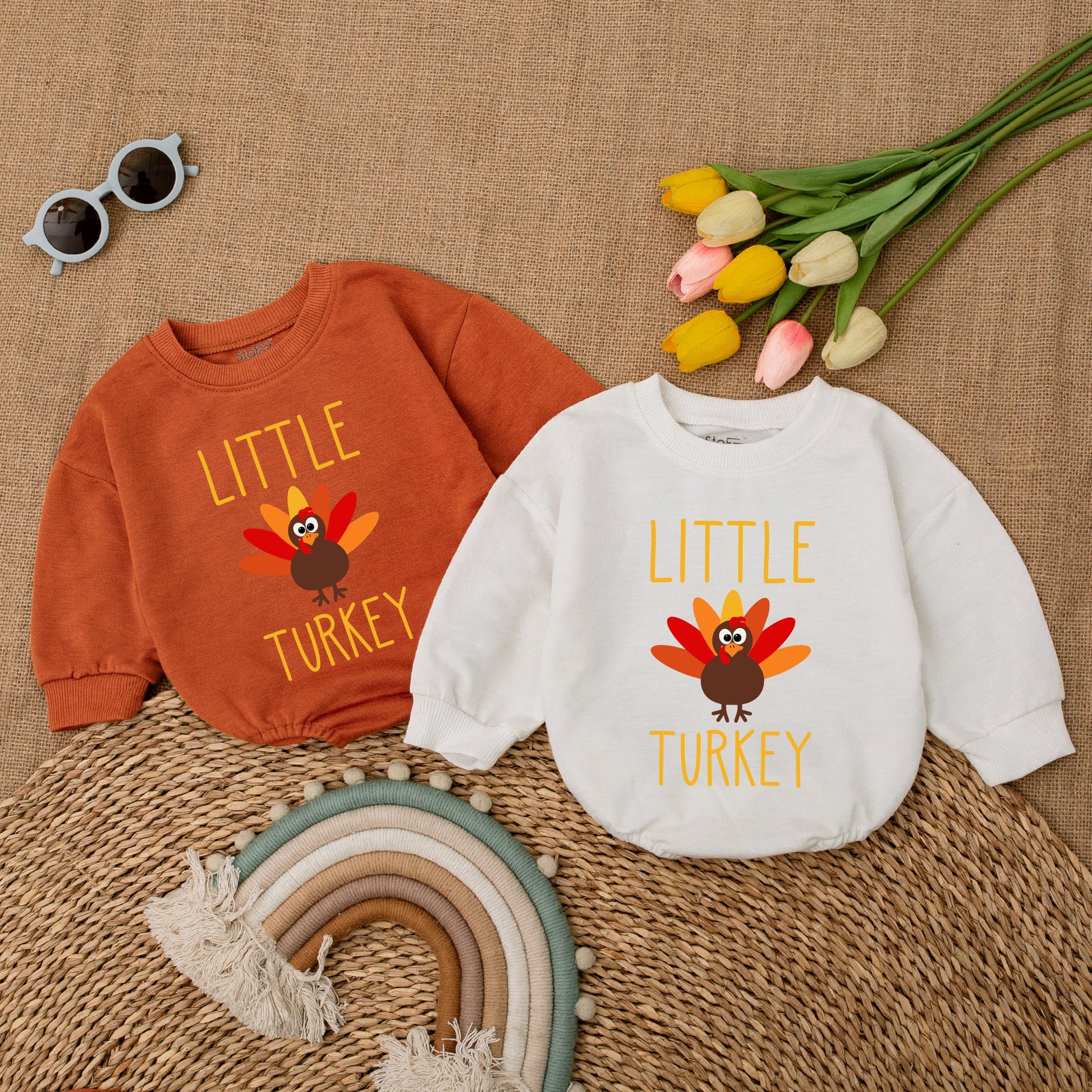 Little Turkey Thanksgiving Romper, Baby's First Thanksgiving Outfit, Cute Fall Baby Clothes, Infant Bodysuit, Playful Holiday Gift 132chars