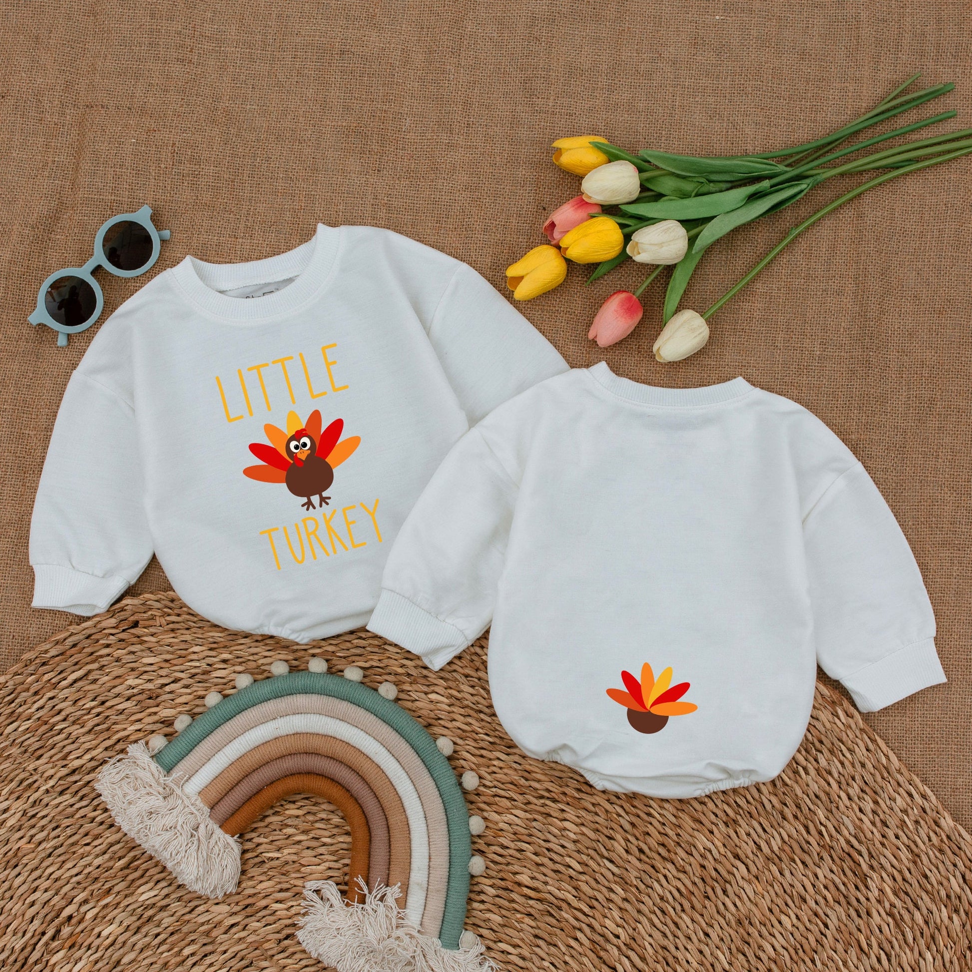 Little Turkey Thanksgiving Romper, Baby's First Thanksgiving Outfit, Cute Fall Baby Clothes, Infant Bodysuit, Playful Holiday Gift 132chars