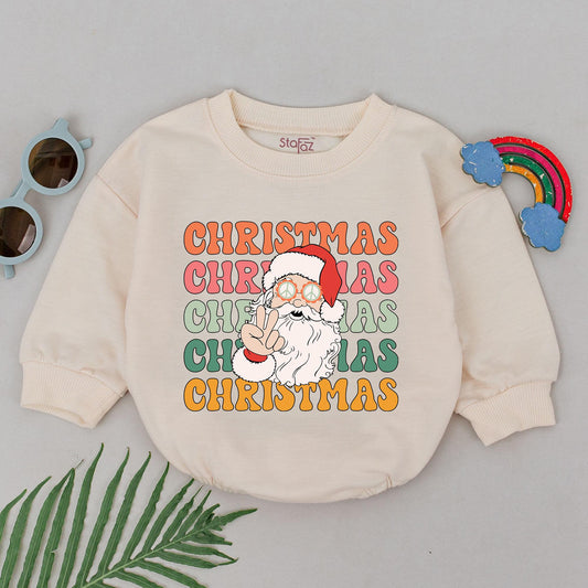 Festive Baby Girl Romper: 1st Christmas & Baby Shower Gift Idea