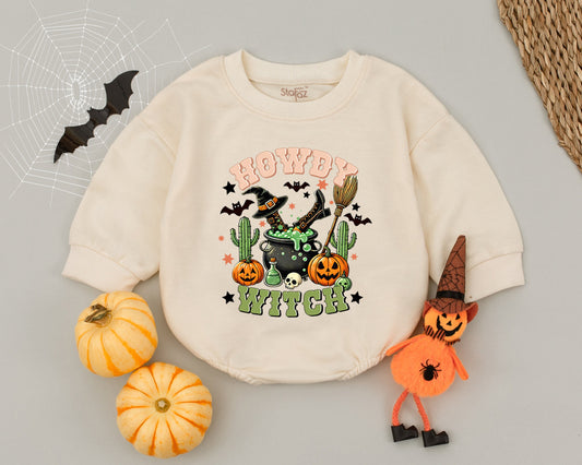 Spooky Baby Witch Romper: First Halloween Outfit for Newborns