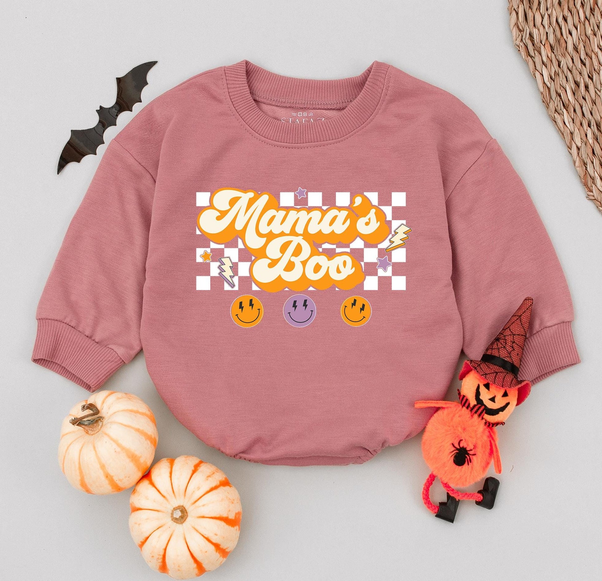 Mama & Mini Halloween Sweaters, Retro Spooky Season Family Outfit