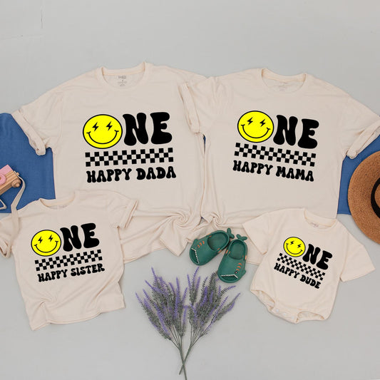 Happy Dude Birthday Shirts Set: Family Matching, Mommy & Me Tees  