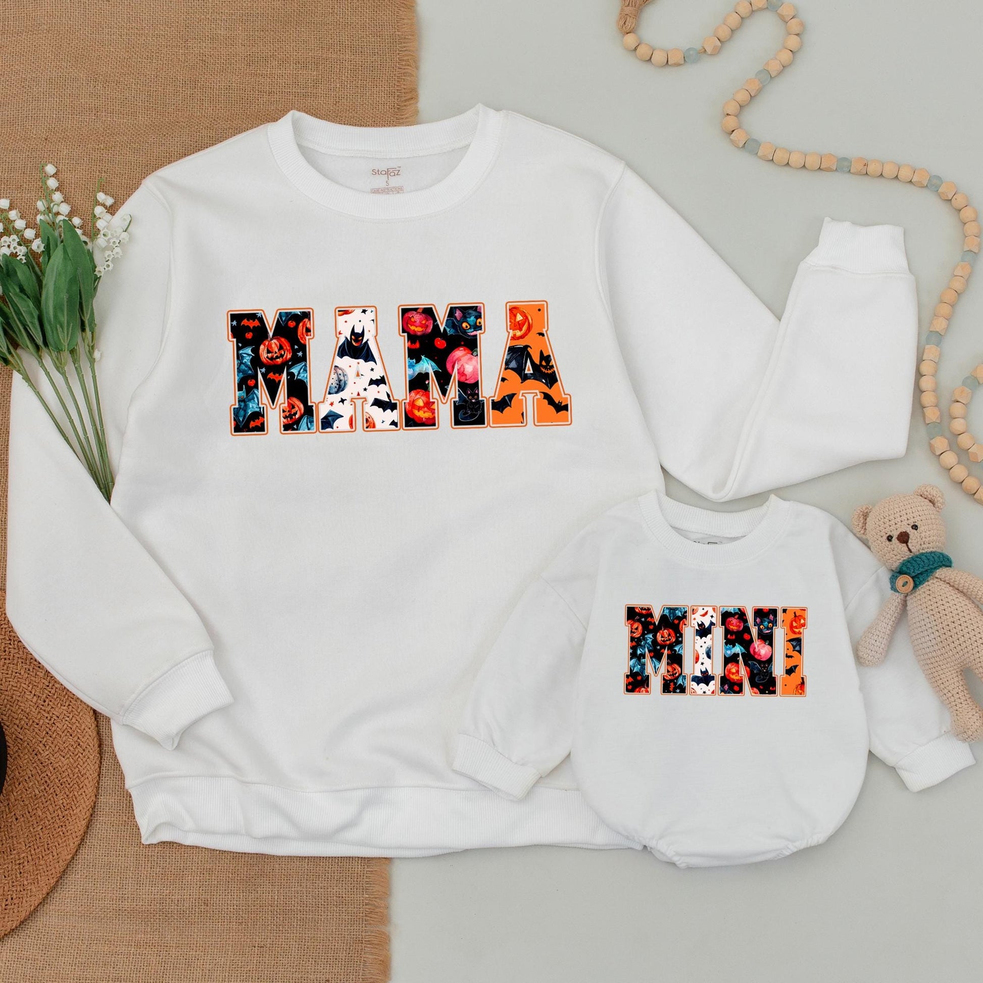 Matching Mama & Mini Halloween Sweatshirts: Cozy Fall Vibes