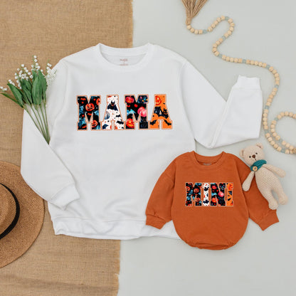 Matching Mama & Mini Halloween Sweatshirts: Cozy Fall Vibes