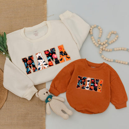 Matching Mama & Mini Halloween Sweatshirts: Cozy Fall Vibes