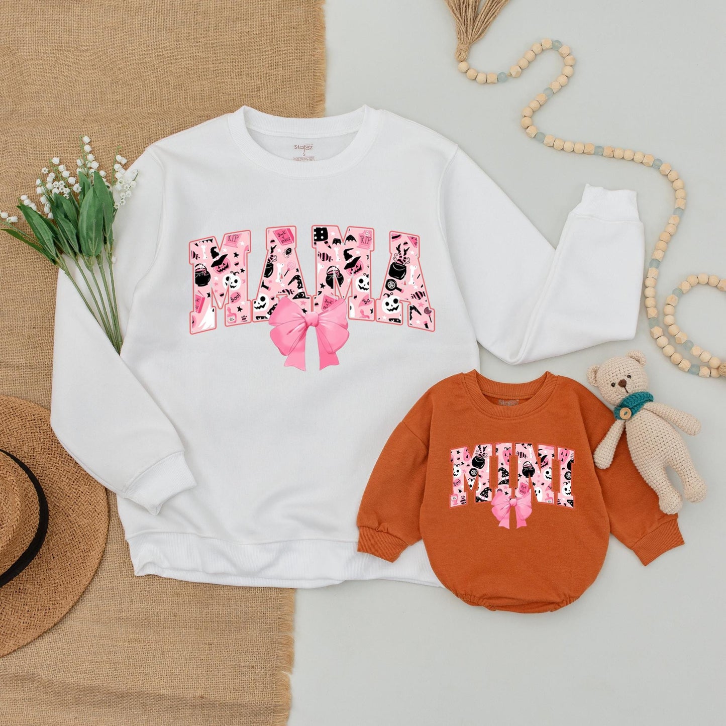 Halloween Mama & Mini Outfits: Cozy Fall Sweatshirts & Baby Styles