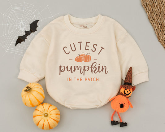 Adorable Fall Baby Romper for Thanksgiving and Halloween Festivities