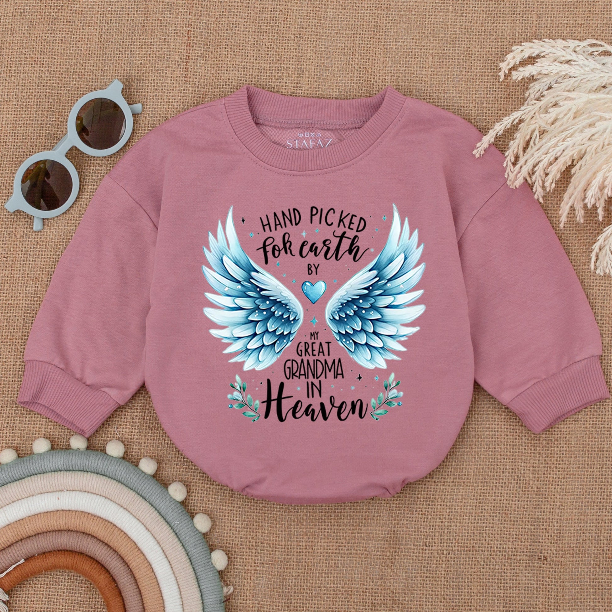 Heavenly Handpicked Baby Romper - Perfect Baby Shower Gift