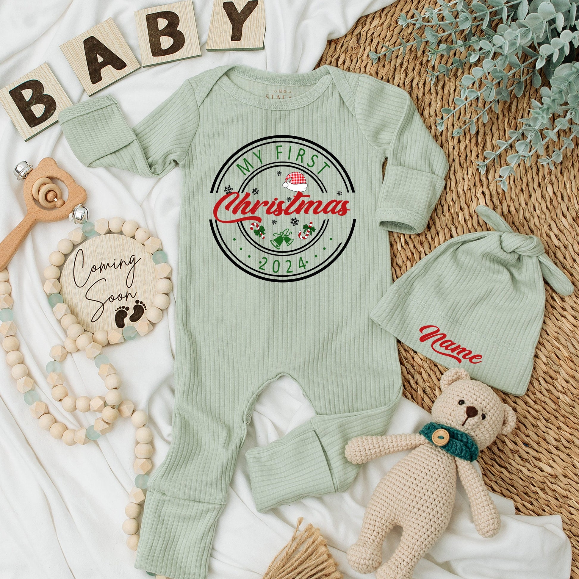 Baby’s First Christmas Romper – Soft, Custom Outfit for Boys & Girls
