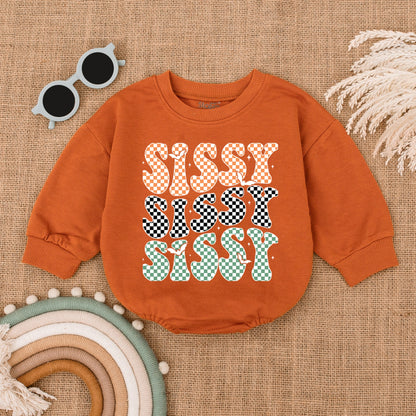 Baby's First Halloween Bubble Romper Orange Black Green Checkered Sissy Bubs Bat Costume Infant Gift