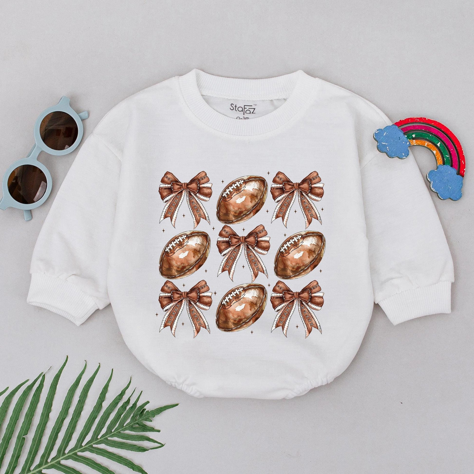Football Romper Outfit for Baby - Perfect Gameday or Shower Gift