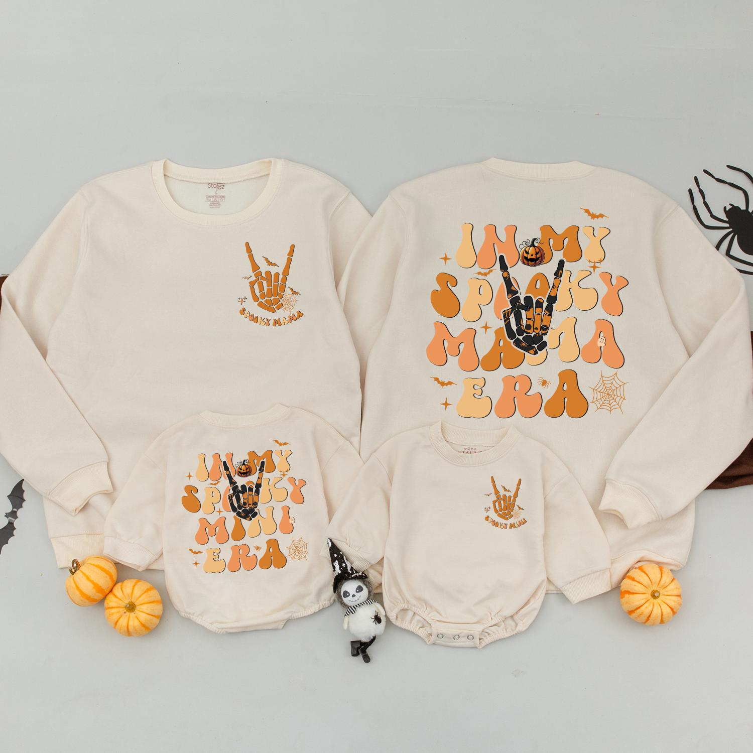 Spooky Season Family Outfits: Retro Halloween Sweaters & Costumes