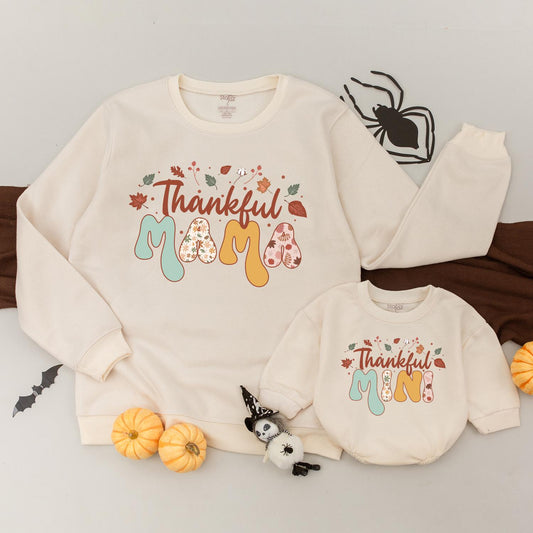 Mama & Mini Thanksgiving Retro Sweaters: Matching Fall Outfits