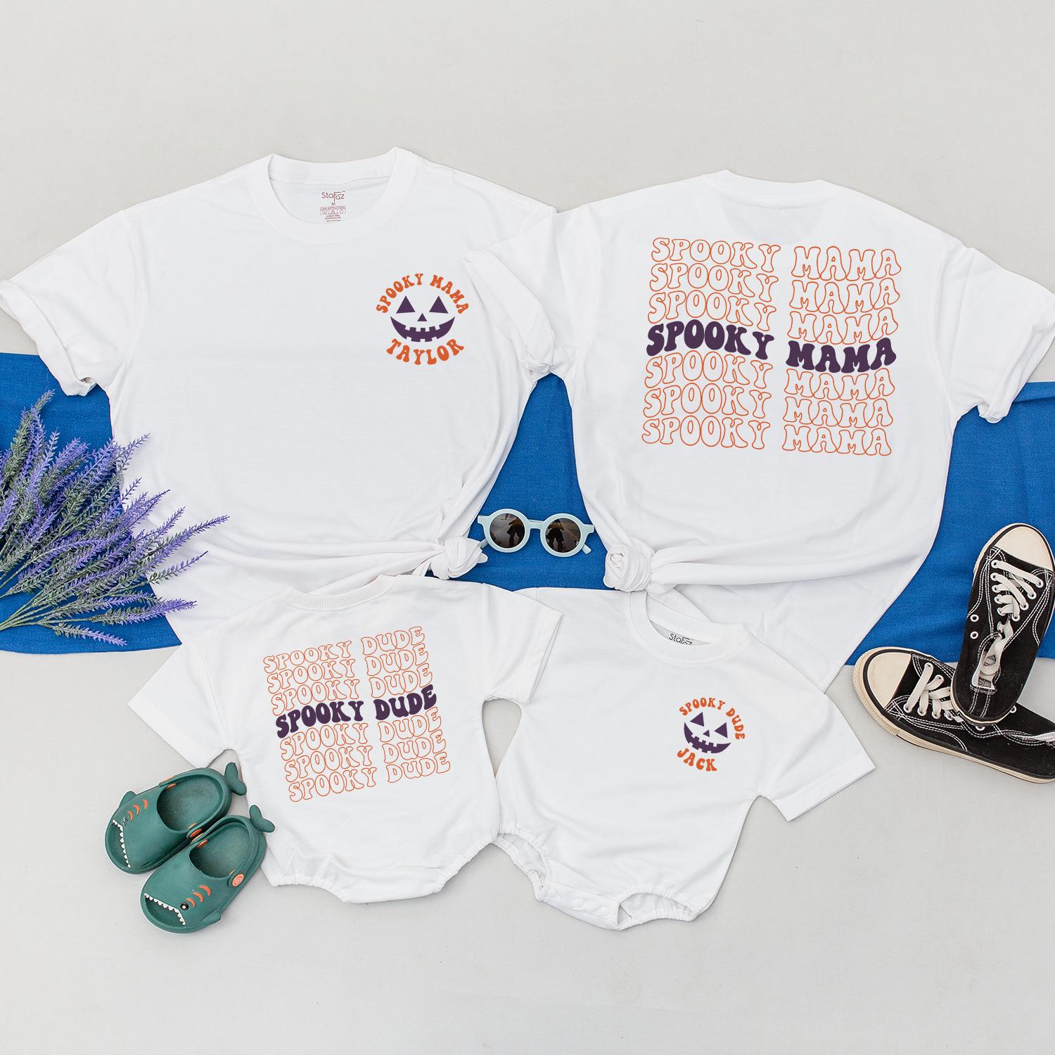 Retro Halloween Ghost Shirts: Matching Family and Mommy & Me Tees