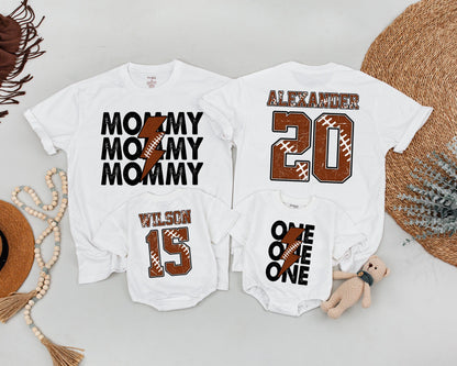 Matching Family Football Shirts: Custom Dad, Son, Baby Gift