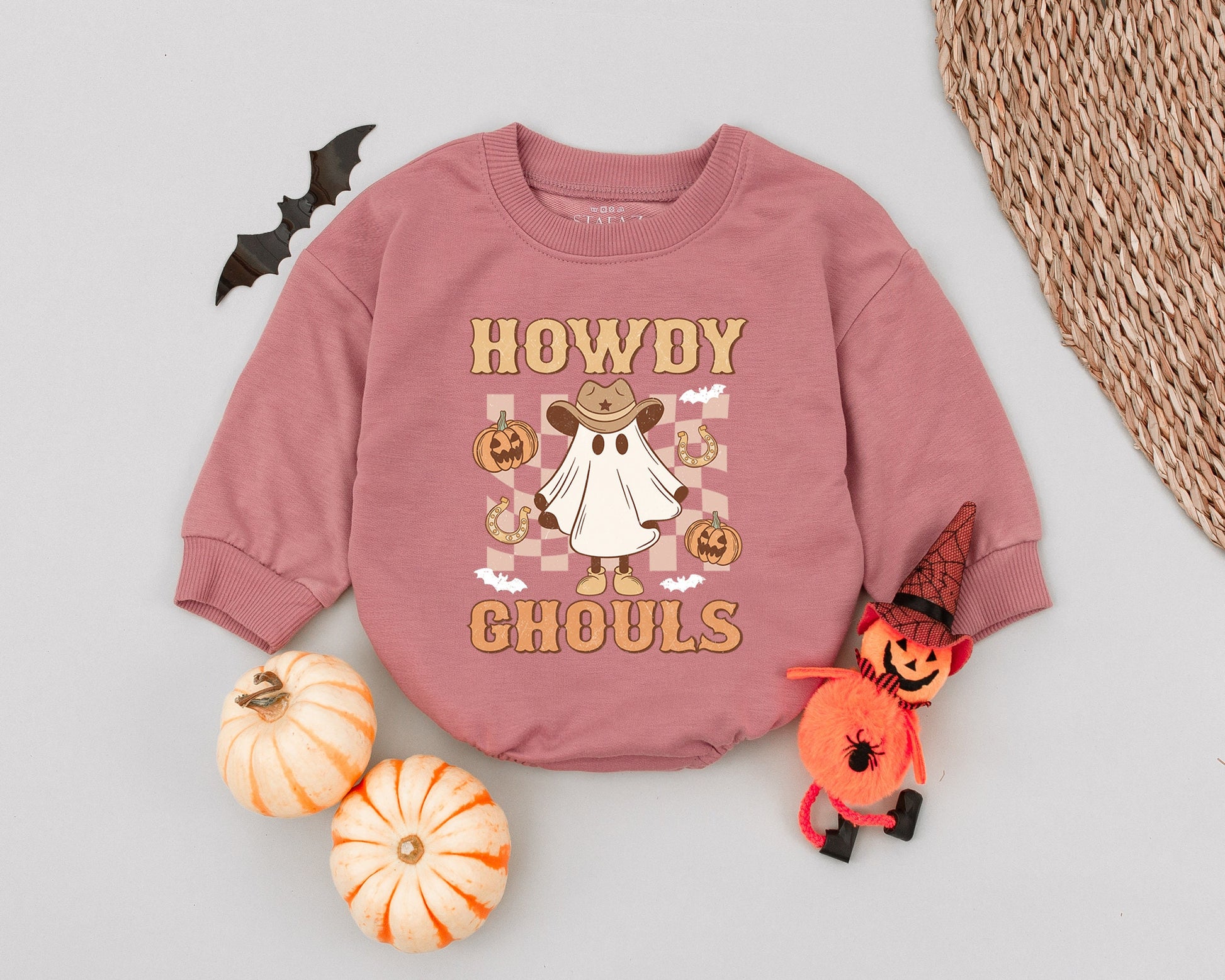 Retro Western Ghost Bodysuit for Baby's First Halloween Outfit