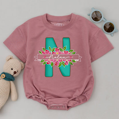 Custom Matching Family Shirts: Personalized Floral Name Outfits