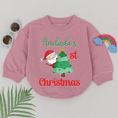 Custom Name Baby Romper - 1st Christmas & Newborn Gift Outfit