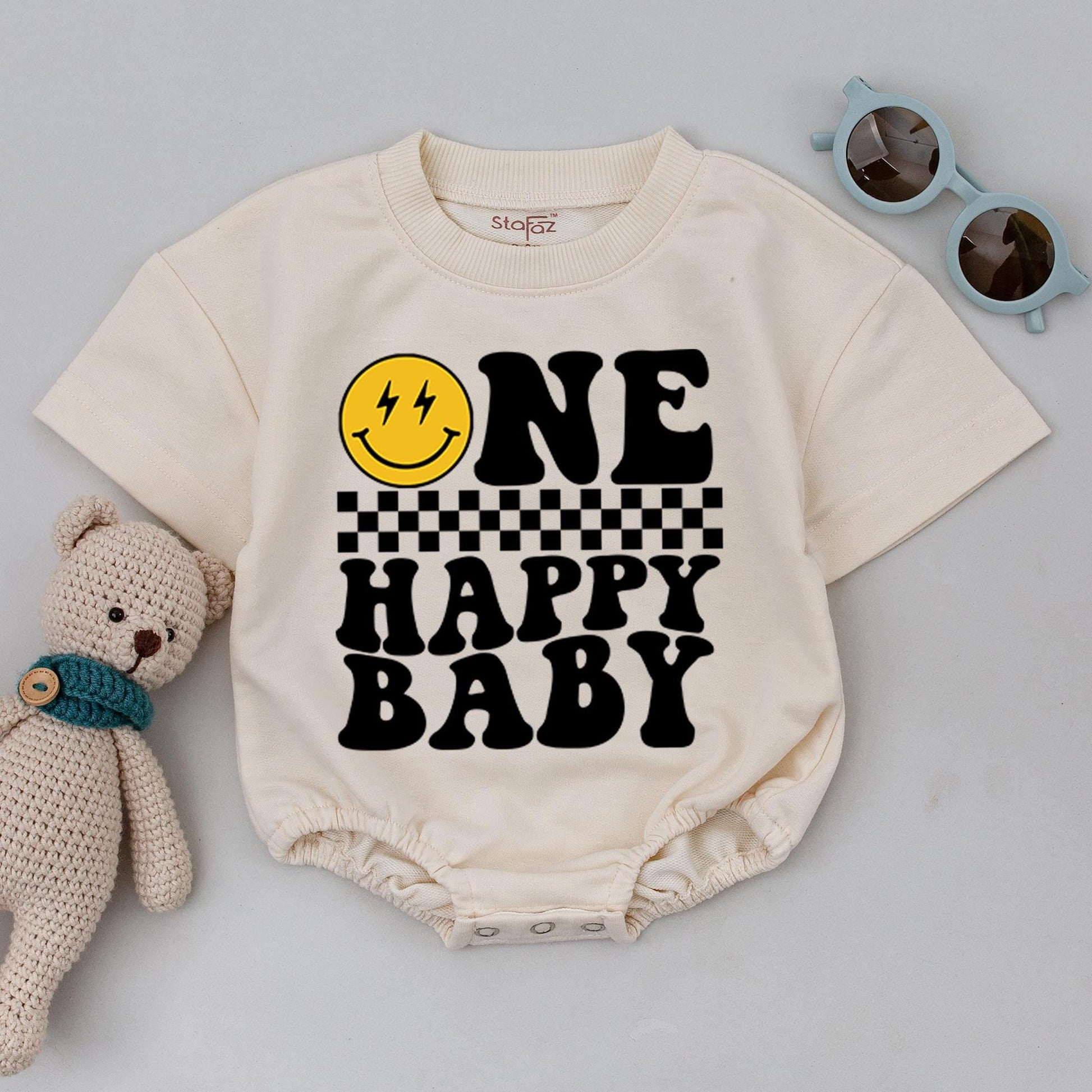 Retro Smiley 1st Birthday Shirt Set – Family Matching Outfits