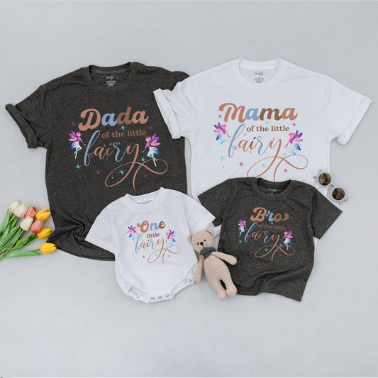 Matching Fairy Birthday Shirts: Whimsical Family Outfit for 1st Birthday