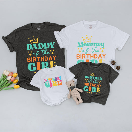 Boho Retro Family Birthday Tees: Colorful 1st Birthday Set