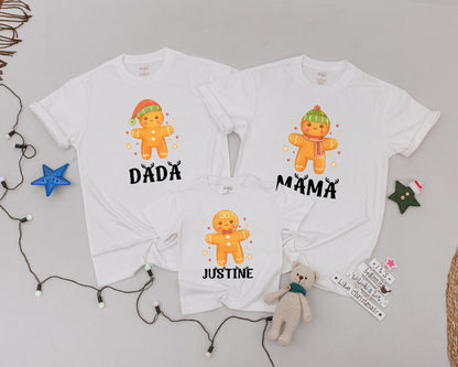 Custom Vintage Christmas Shirts, Matching Family Outfits, Gingerbread