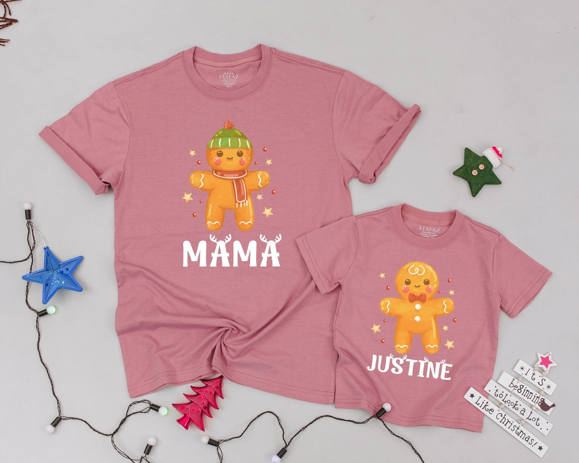 Custom Vintage Christmas Shirts, Matching Family Outfits, Gingerbread