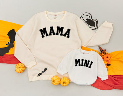 Matching Family Holiday Sweatshirts – Mama, Dada, and Mini Style