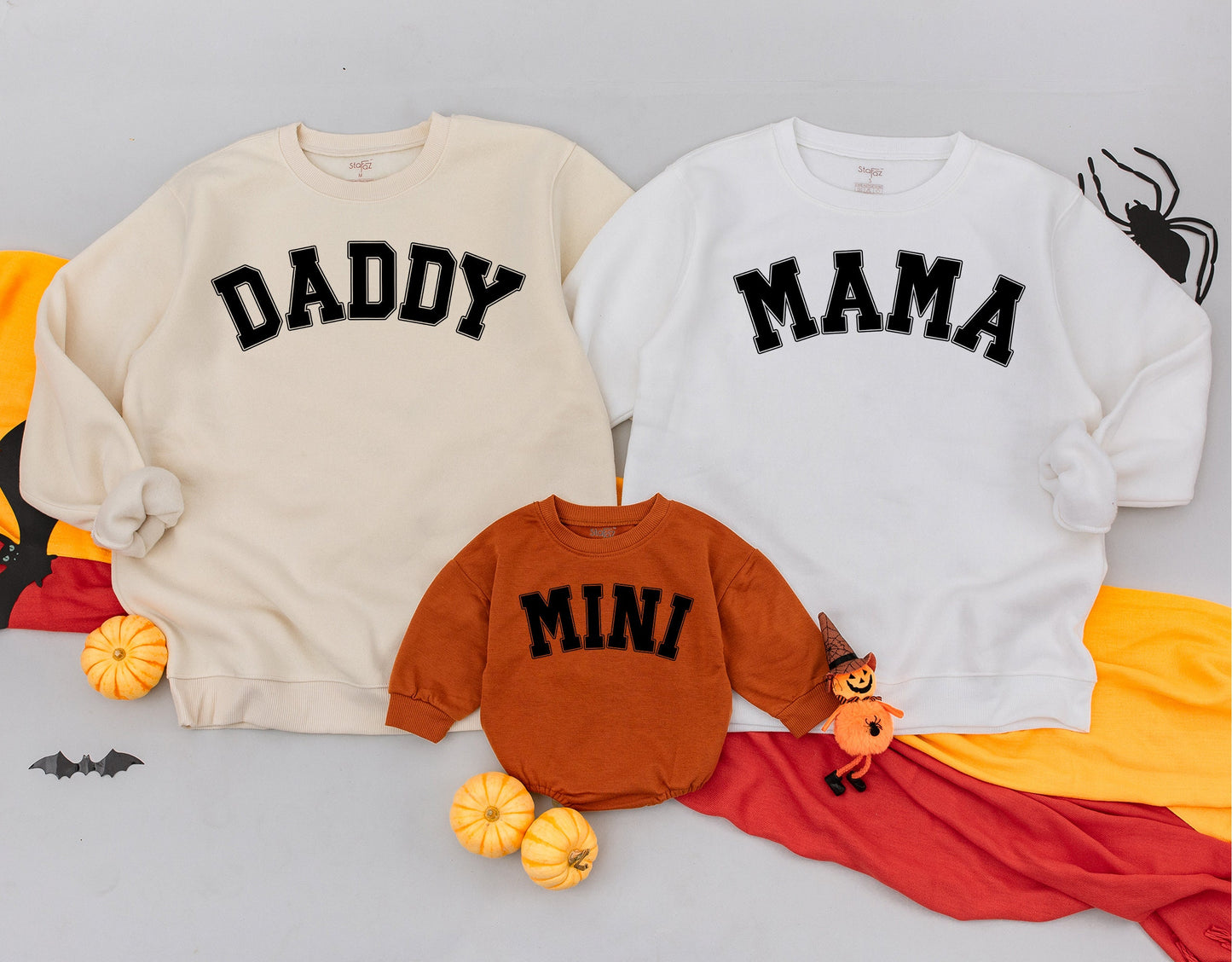 Matching Family Holiday Sweatshirts – Mama, Dada, and Mini Style