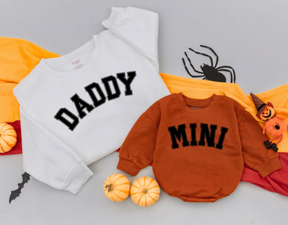 Matching Family Holiday Sweatshirts – Mama, Dada, and Mini Style