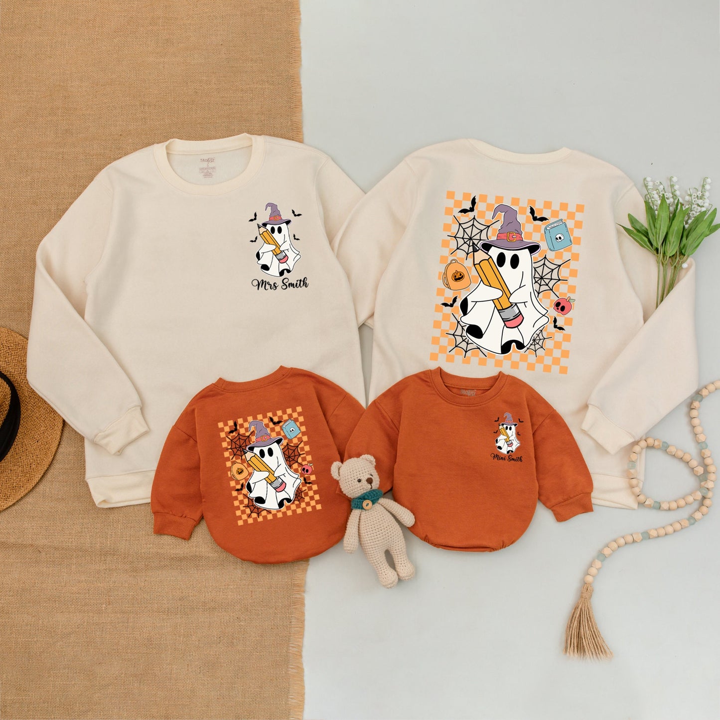 Matching Mama & Mini Halloween Outfits, Teacher & Baby Fall Apparel  