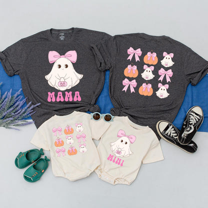 "Mama and Me Ghost Tees - Cute Halloween Matching Outfits"