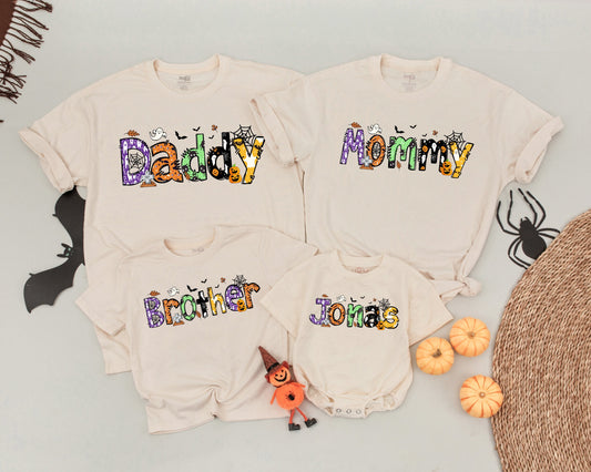 Spooky Family Retro Halloween Shirts - Matching Costume Outfits