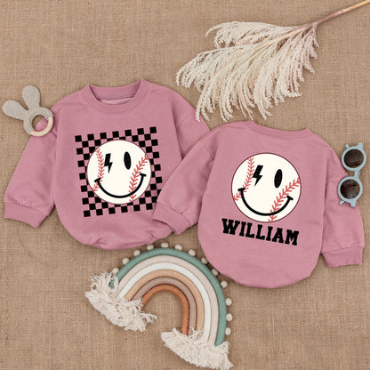 Baseball Smile Romper for Babies - Perfect Game Day Outfit